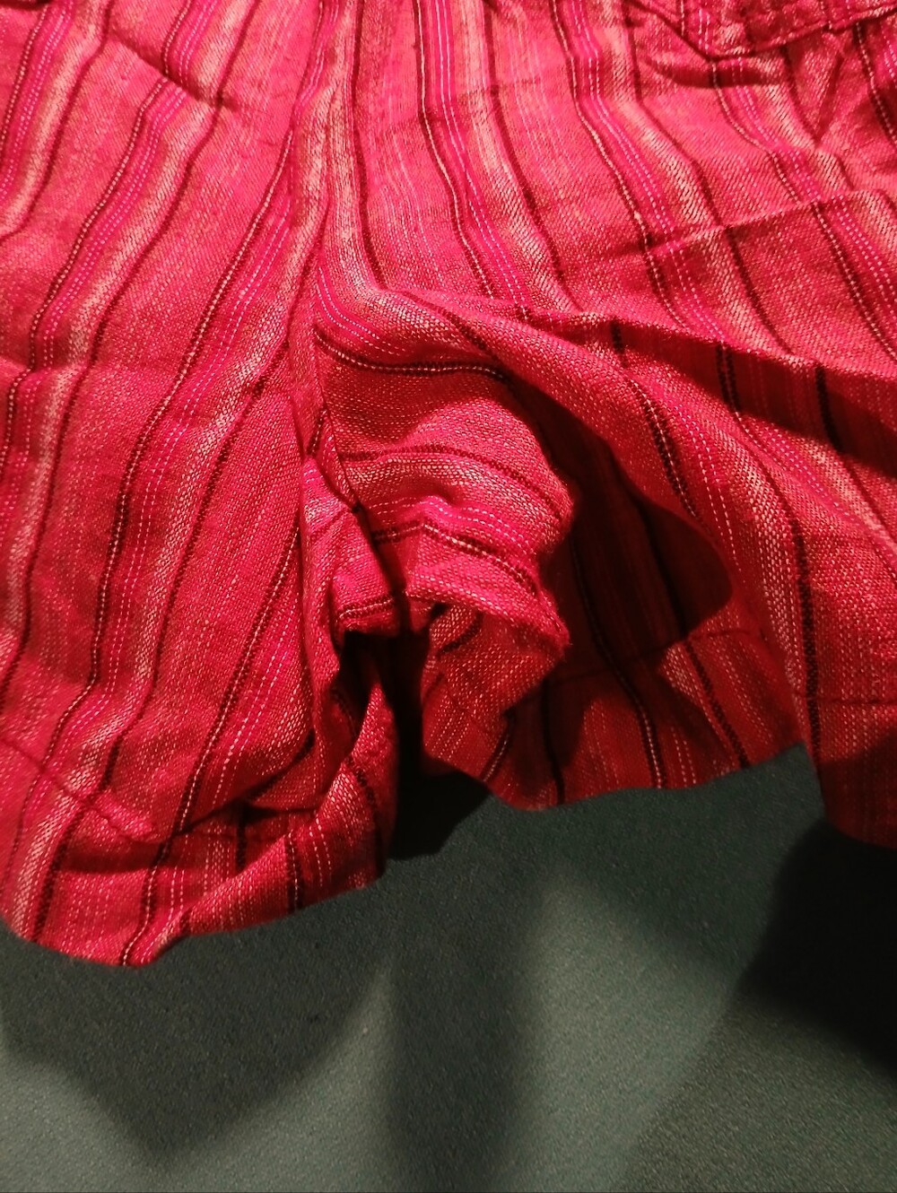 Briggs Women's Shorts XXL Red Stripes Draw String Waist Linen Blend Short NWT - Picture 12 of 12
